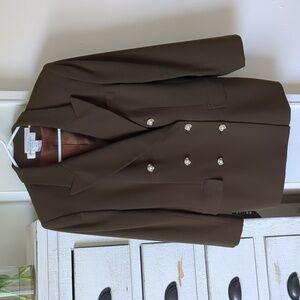 Redesigned Vintage Double Breasted Blazer w/Gold & Pearl Buttons